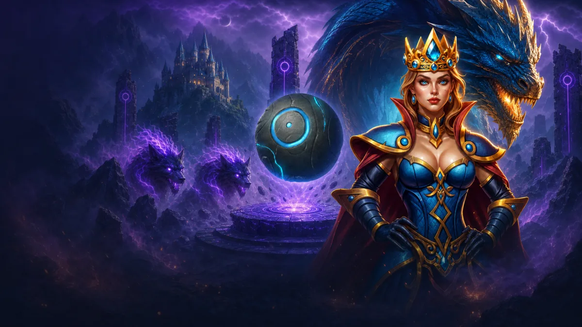 A magical fantasy-game heroine in an enchanted world